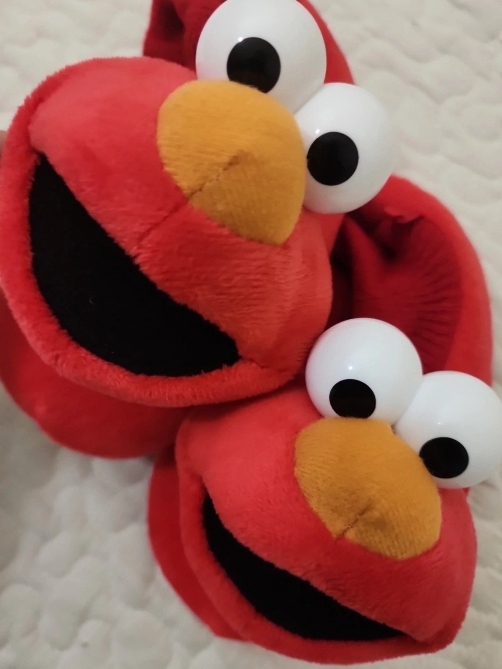 Sesame Street Elmo Kids Slippers - Red with Orange Nose